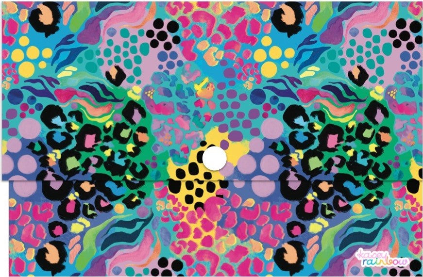 Document Wallet - Kasey Rainbow - Electric Leopard