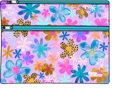 Pencil Case - Large 2 zip - Kasey Rainbow - Mauve Meadow