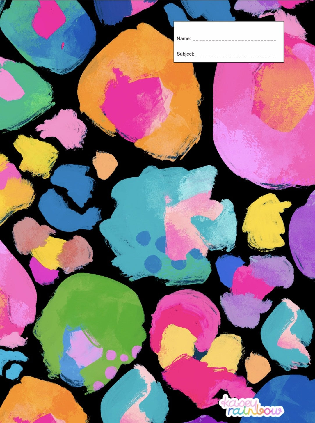 Book Cover - A4 - Kasey Rainbow - Rainbow Leopard