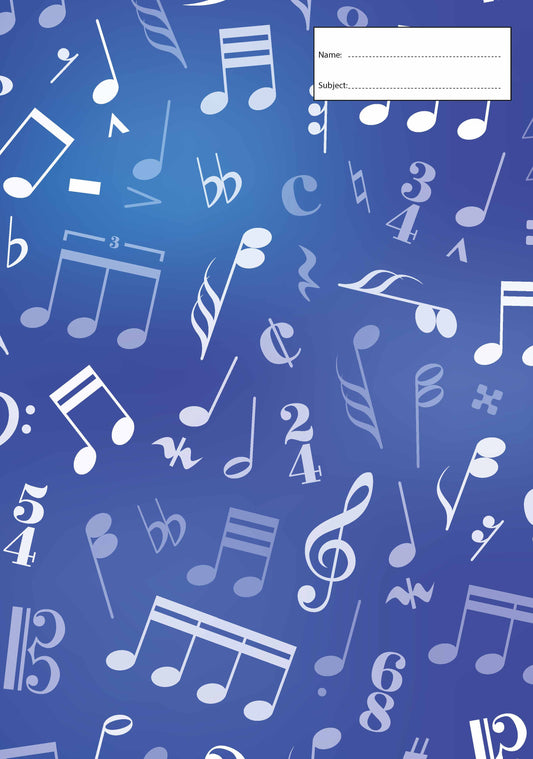 Book Cover - A4 - Blue Music