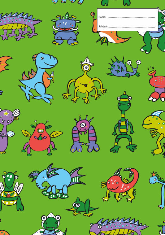 Book Cover - A4 - Green Monsters