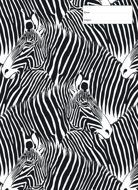 Book Cover - A4 - Zebra