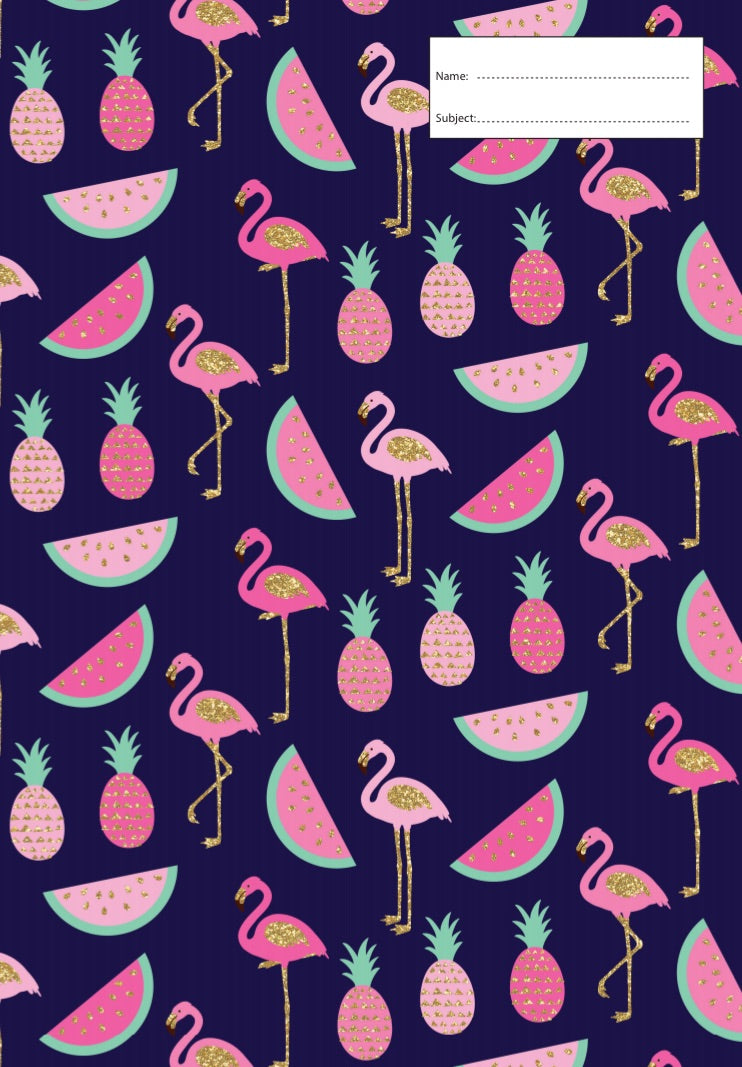 Book Cover - Scrapbook - Flamingo