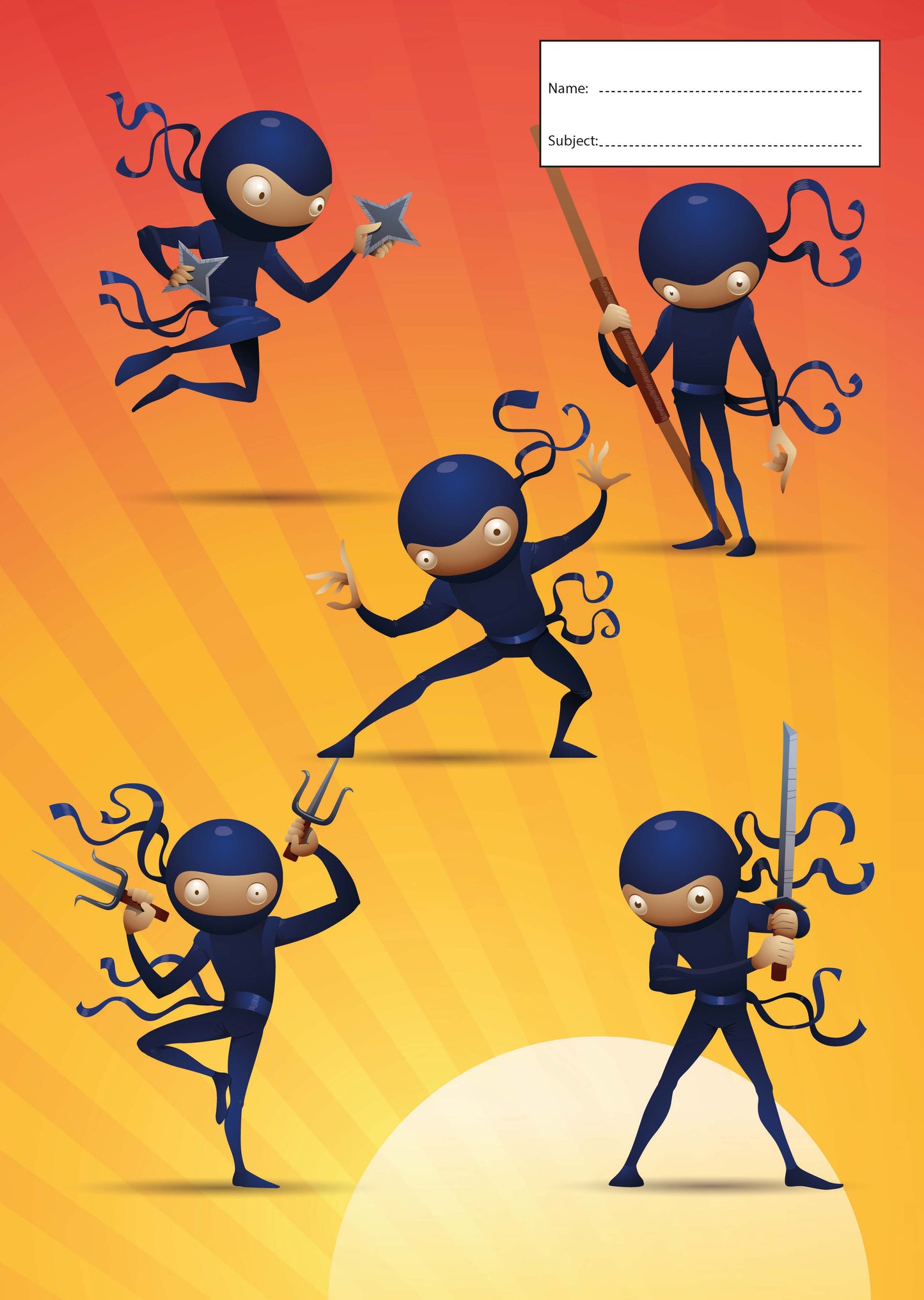 Book Cover - Exercise Book - Ninja