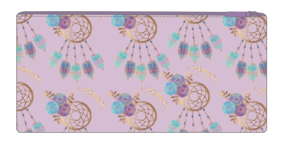 Long Pencil Case - Purple Dreamcatcher