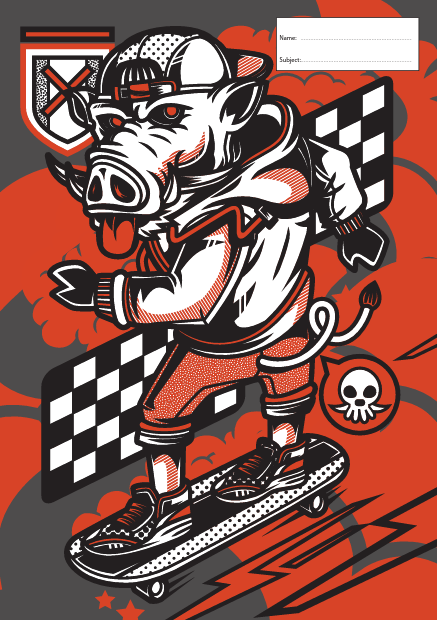 Book Cover - Scrapbook - Wild Hog