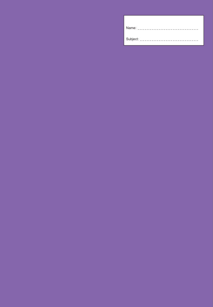 Book Cover - A4 - Plain Bright Purple