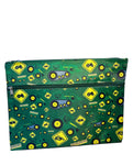 Pencil Case - Large 2 zip - Green Tractor