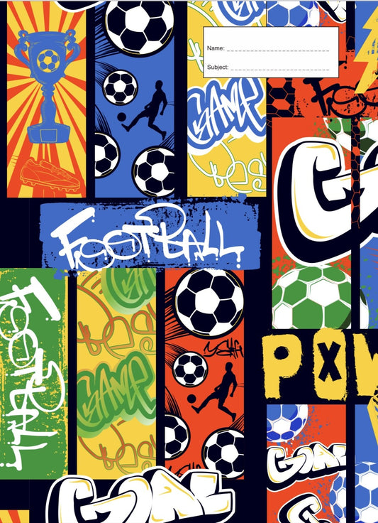 Book Cover - A4 - Soccer Graffiti
