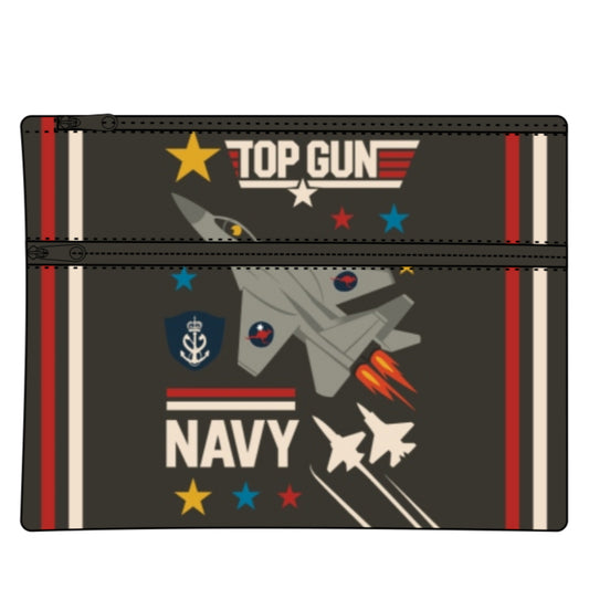 Pencil Case - Large 2 zip - Top Gun