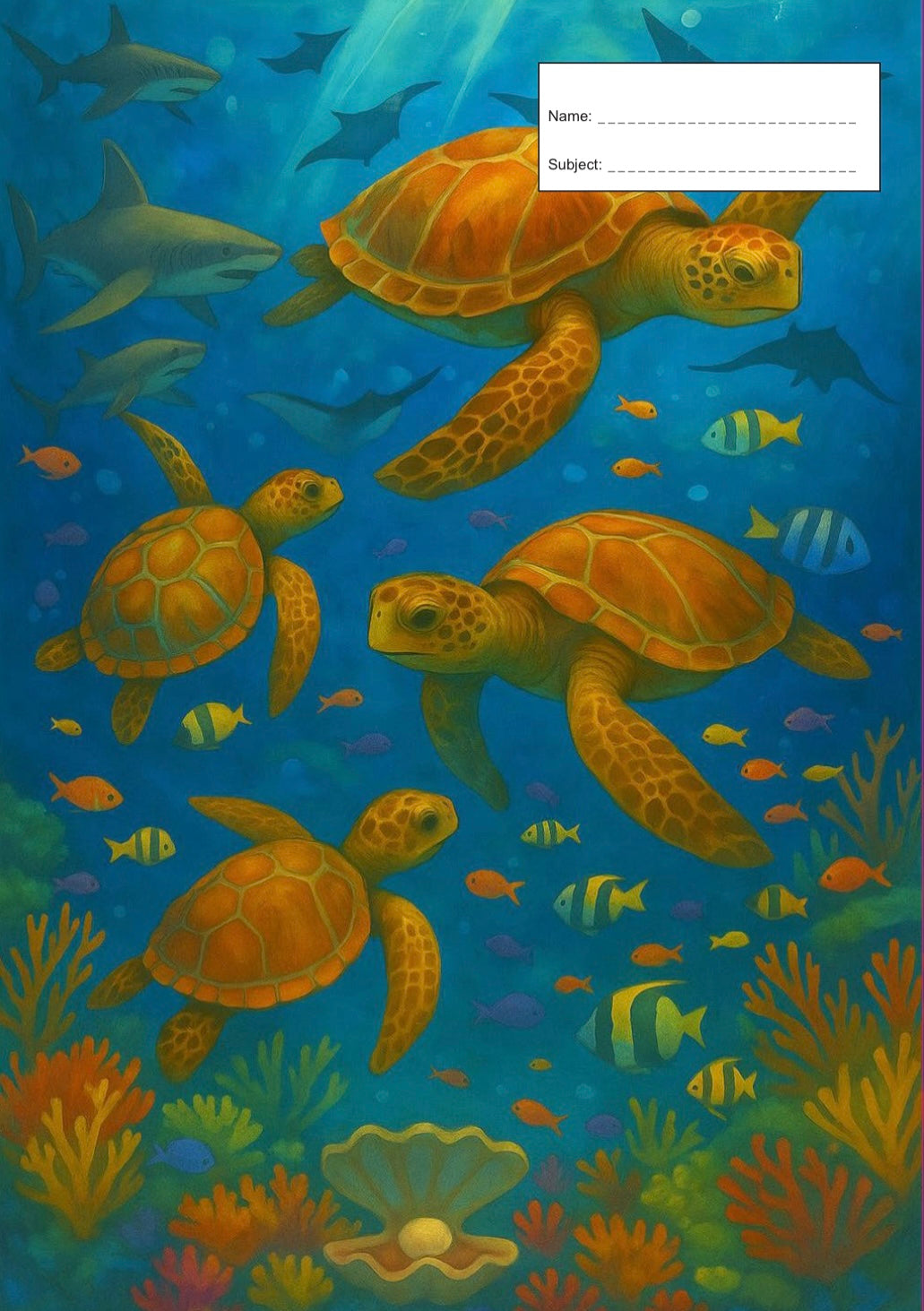Book Cover - A4 - Turtles