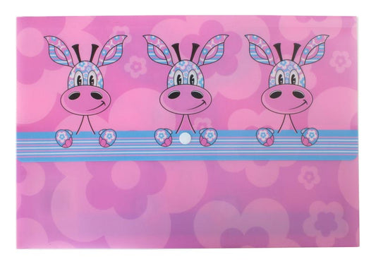 Document Wallet - Pink Girrafe
